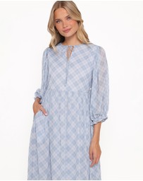Petal & Pup - Cassina Maxi Dress - Blue Plaid
