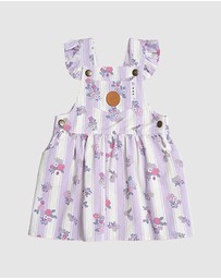 Huxbaby - Vintage Bloom Pinafore Dress - Babies-Kids