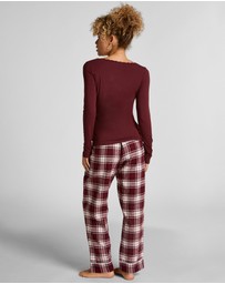 Hunkemoller - Straight Check Flannel Pants