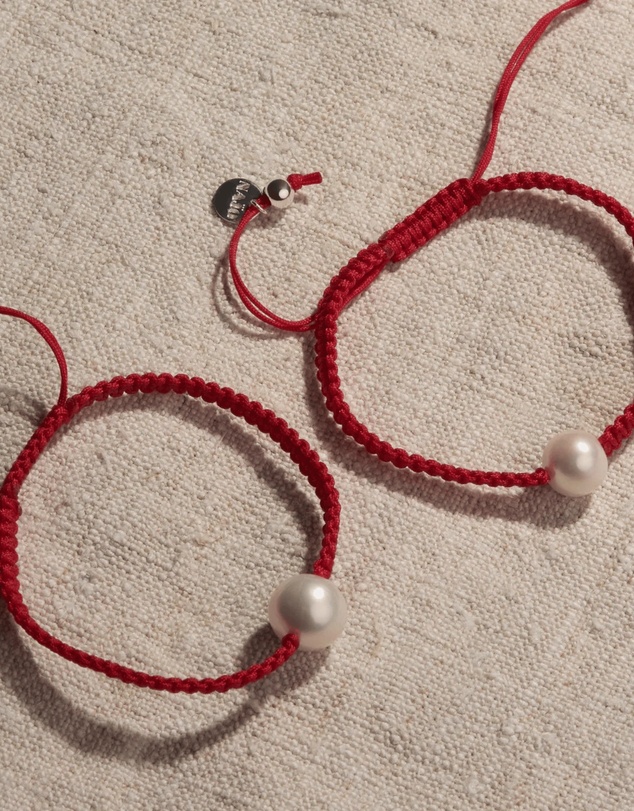 Najo - Coco Lagoon 10mm Pearl Bracelet - Red