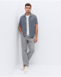 UNISON - Herringbone Stripe Button Thru