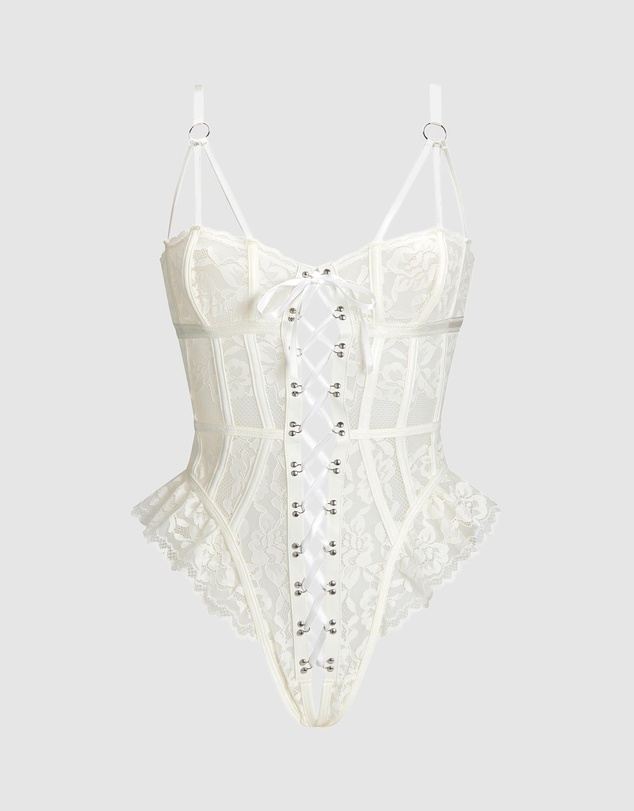Ann Summers - Boudoir Tease Crotchless Teddy Bodysuit