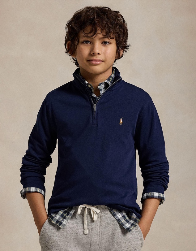 Polo Ralph Lauren - Cotton Interlock Quarter-Zip Pullover - ICONIC EXCLUSIVE - Teens