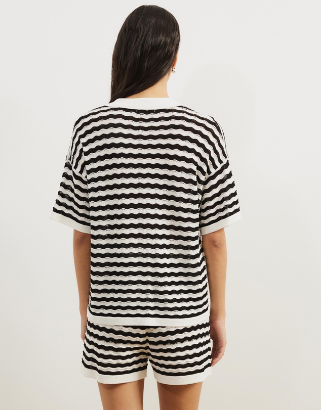 Atmos&Here - Bree Stripe Knit Top