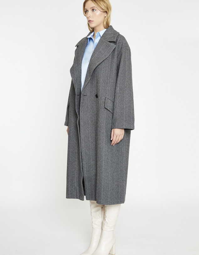Glamorous - Oversized Double-Breasted Maxi-Coat