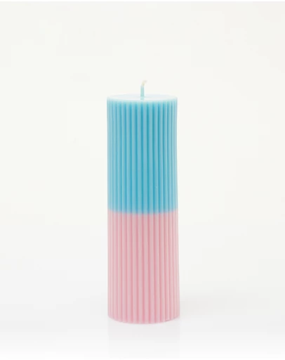 XRJ Celebrations - Pillar Two-Tone Cotton Candy Candle