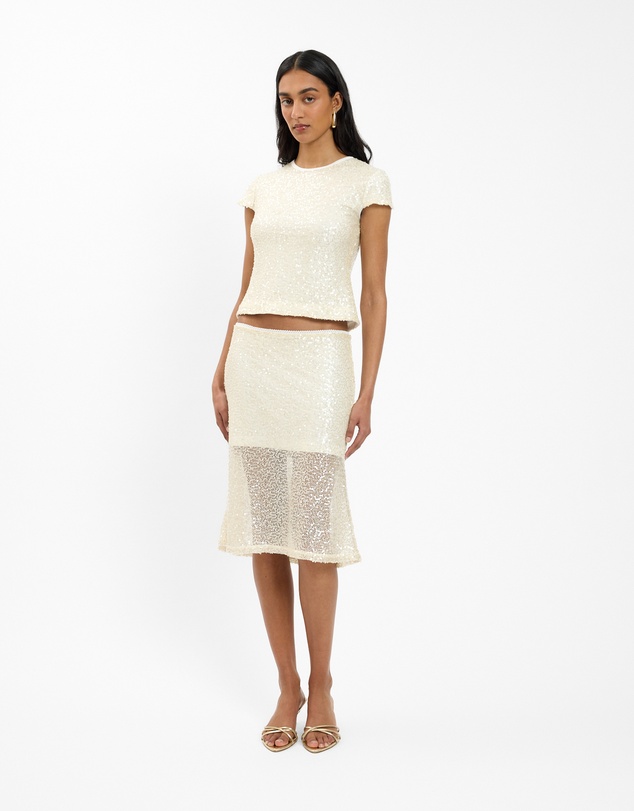 With Harper Lu - Sequin Fitted Tee