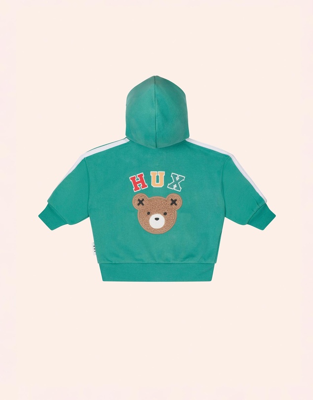 Huxbaby - Heritage Green Sports Zip Through - Babies-Kids