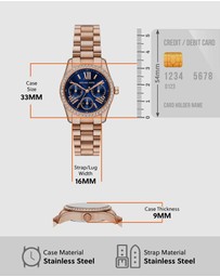 Michael Kors - Lexington Rose Gold Analogue Watch