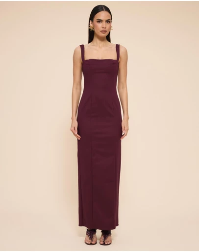 CHANCERY - Belle Square Neck Bodycon Midi Dress