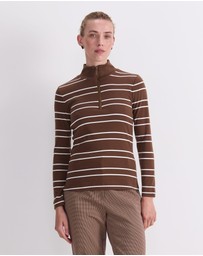 Sportscraft - Lucy Zip Funnel Neck Top