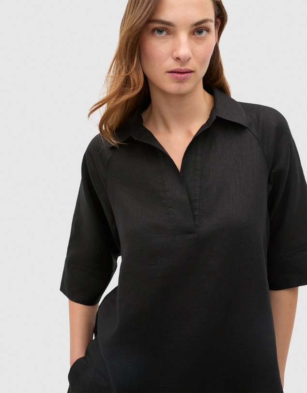 Seed Heritage - Core Linen Half Placket Popover