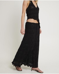 Subtitled - Amore Asymmetrical Textured Maxi Skirt