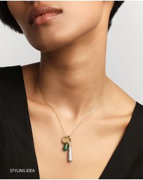 PDPAOLA - Green Aventurine Drop Pendant Necklace