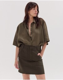 Cloth & Co. - The Short Element Skirt | Dark Olive