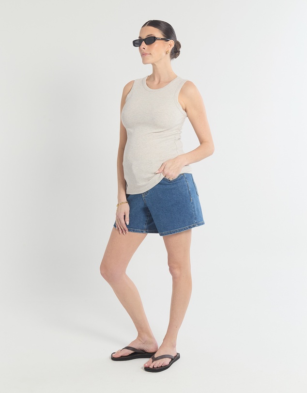 Soon Maternity - Relaxed Denim Shorts