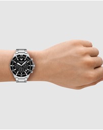 Emporio Armani - Silver Tone Chronograph Watch