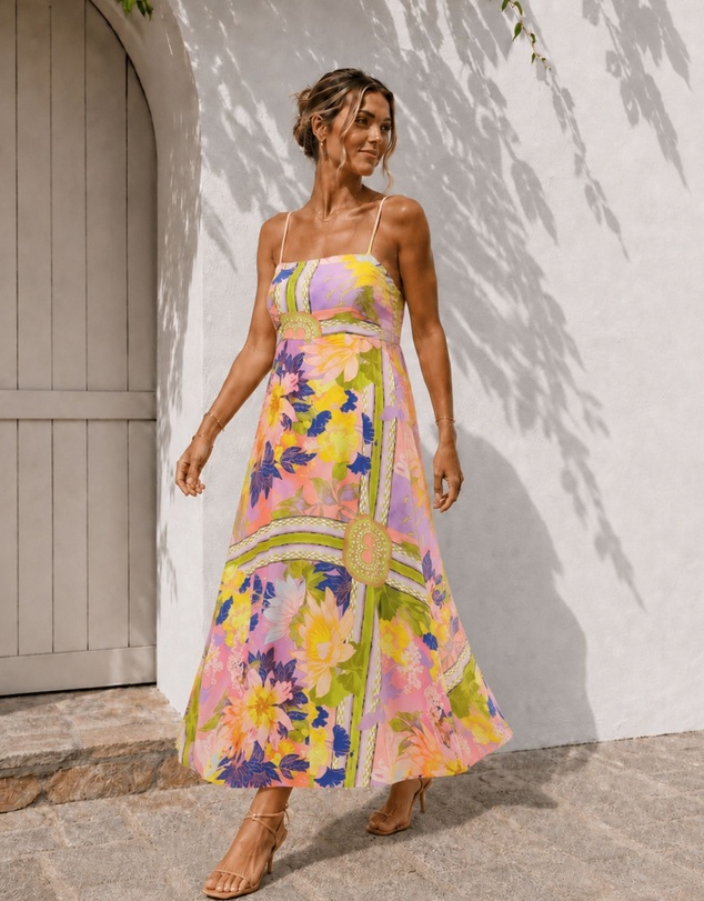 Esther & Co - Amory Dress - Yellow Blossoms