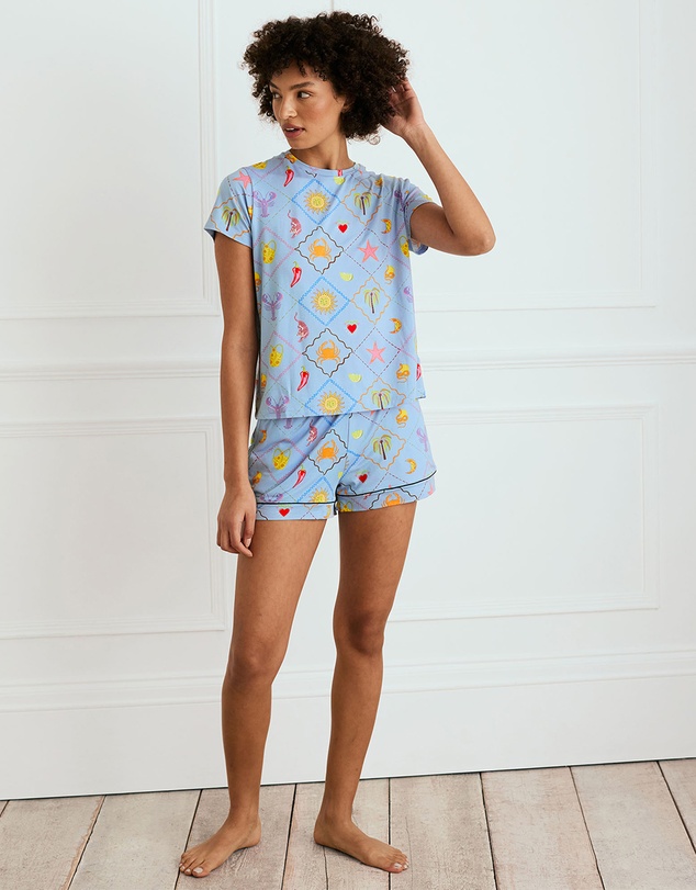 Chelsea Peers - Cotton Patchwork Beach Short Pyjama Set