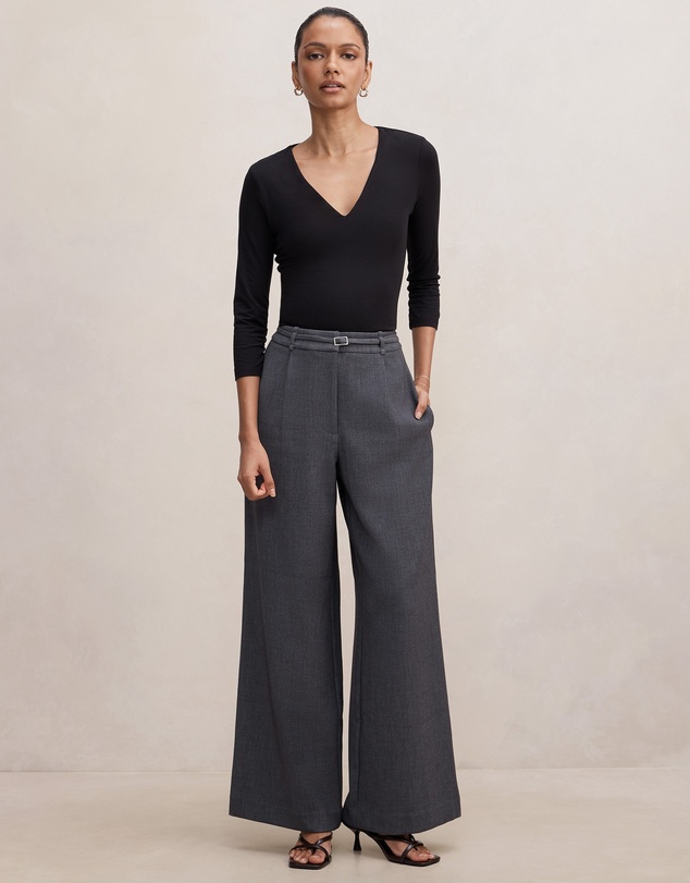 Forever New Petite - Lena Petite High Waist Wide Leg Pants