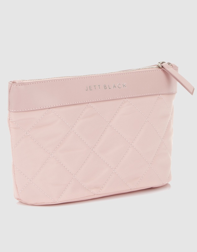 JETT BLACK - Bondi Blush Quilted Clutch Pouch
