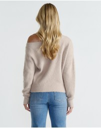 Decjuba - Abigail Tipped Shoulder Knit Jumper