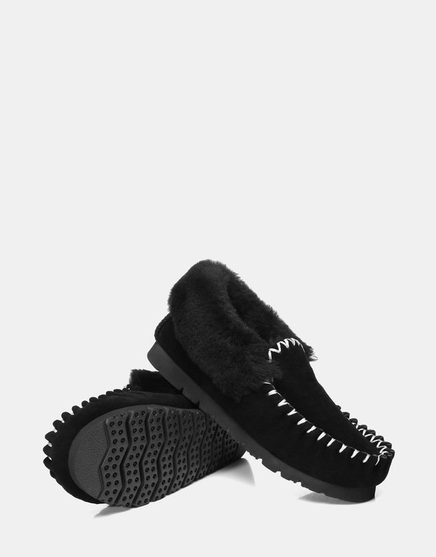EVERAU - Australian Shepherd Ugg Popo Moccasins Cow Suede Upper Moccasins
