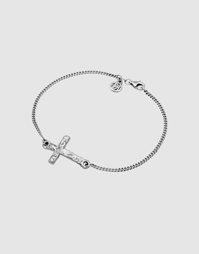 Haze & Glory - ICONIC EXCLUSIVE - Cross Bracelet in Oxidised 925 Silver