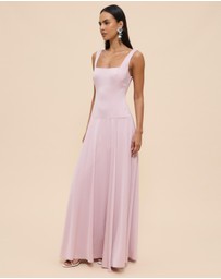 CHANCERY - Serena Drop Waist Square Neck Maxi Dress