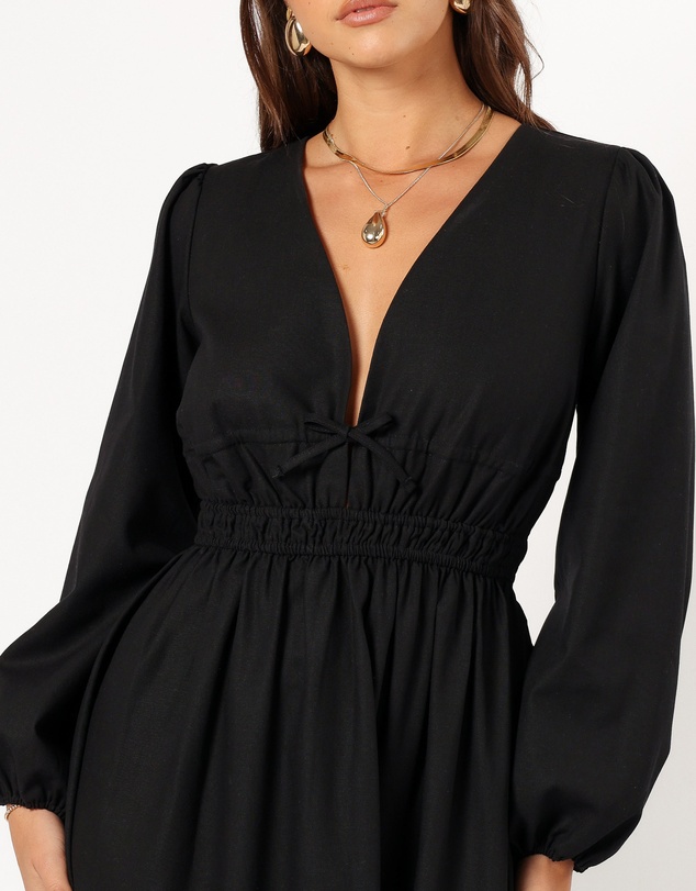 Petal & Pup - Cece Long Sleeve Maxi Dress - Black