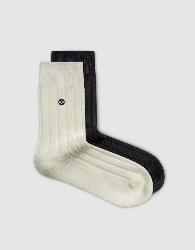 Sockdaily - Snow & Raven 2 Pack Quarter Socks