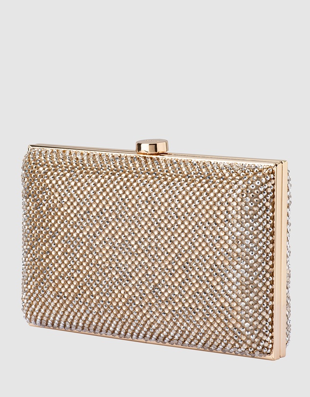 Olga Berg - Viviana Crystal Mesh Clutch