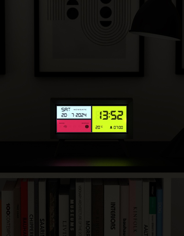 Newgate - Newgate Spectronoma Lcd Alarm Clock Matte Black