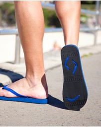 Boomerangz Footwear - Men's Navy/Black Thongs with arch support and 2 x interchangeable straps
