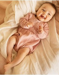 Bebe by Minihaha - Fern Organic Pointelle Knitted Bodysuit - Babies