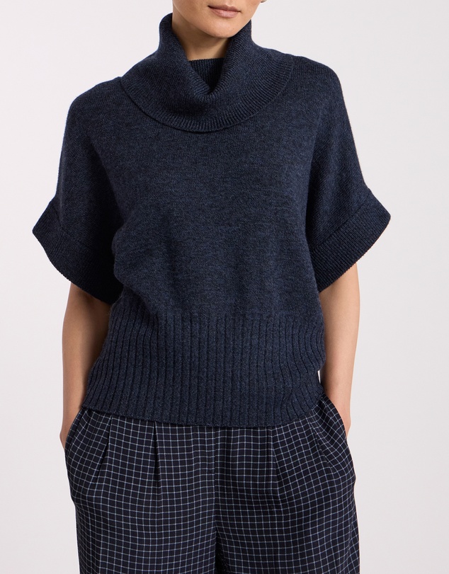 David Lawrence - Roll Neck Gilet Top