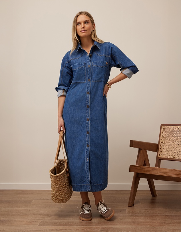 Ceres Life - Rae Long Sleeve Midi Dress