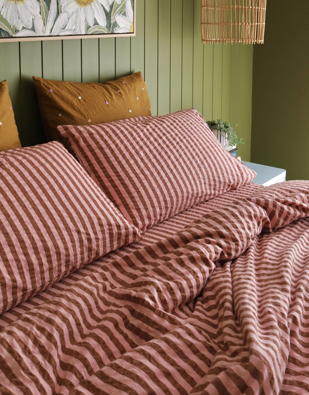 Mosey Me - Sundae Seersucker Flat Sheet