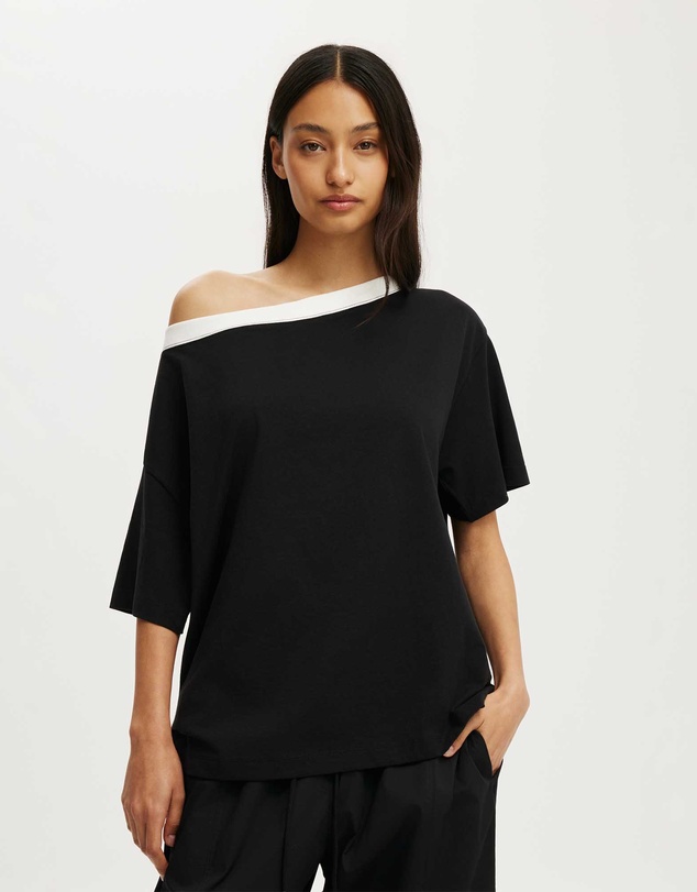 Cotton On - Boxy Off Shoulder Short Sleeve Tee