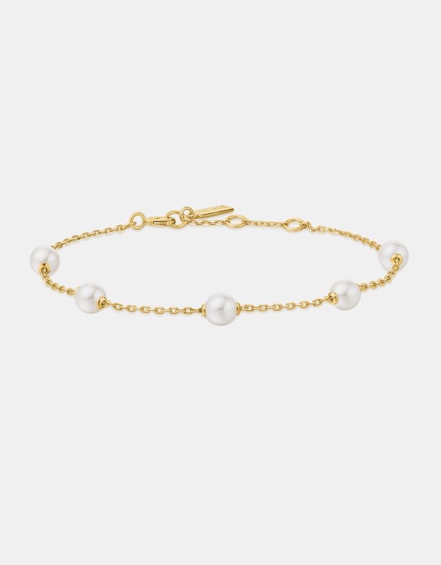 Ania Haie - Ania Haie Gold Pearl Station Bracelet