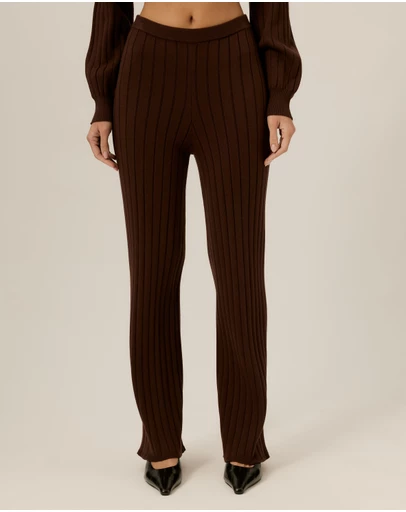 Tussah - Willow Ribbed Knit Wide Leg Pants