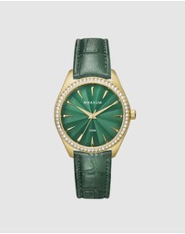 Maxum - Sydney - Green Dial, Gold Tone Case & Green Leather Band