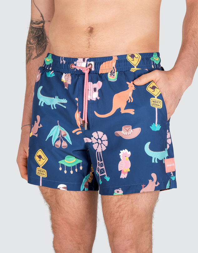 Skwosh - Outback Jack Men's Eco Swim Shorts in Navy