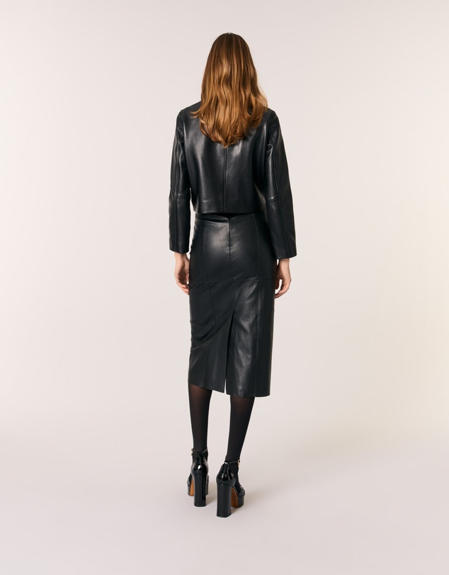 Maje - Vaban Leather Blazer