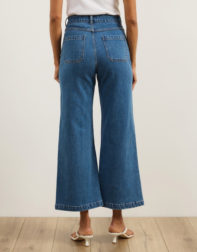 Atmos&Here - Luella High Rise Crop Flare Jeans