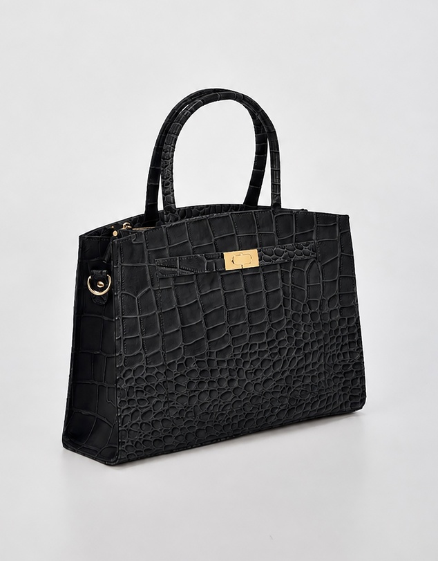 Cobb & Co - Arlie Leather Croc Tote