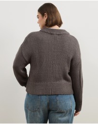 Atmos&Here Curvy - Zip Through Cardigan