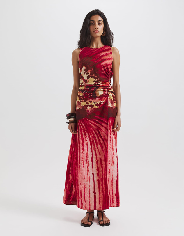 SABA - Cymbelle Rouched Midi Dress