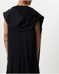 Surrounded By Ghosts - The Natrolite Hooded Rib Knit Sleeveless Cardigan