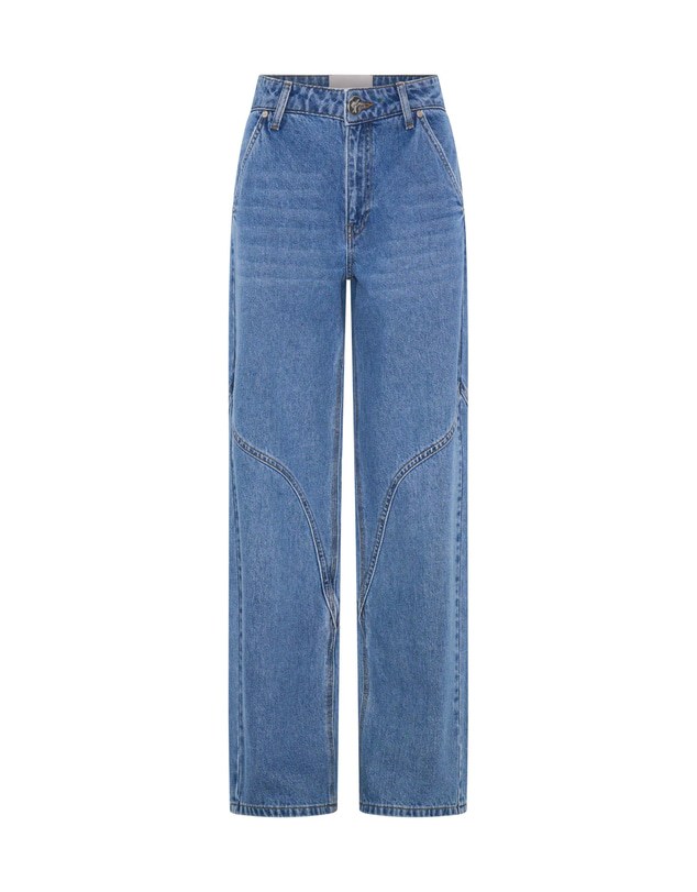 ONE TEASPOON - Western Wonders Mid Waist Straight Leg Denim Jeans - Blue Estate